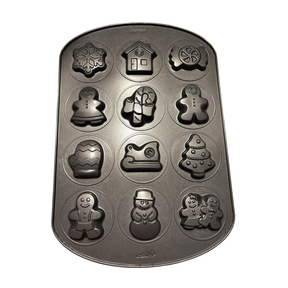 Wilton Christmas Cookie Candy Pan 12 Distinct Shapes
